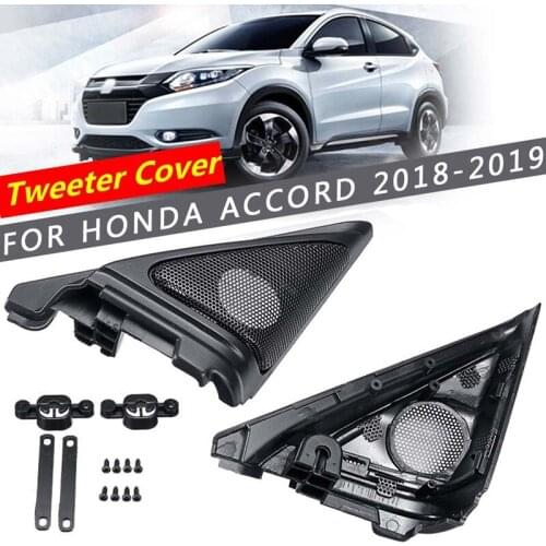 Car Door Side Tweeters Covers Triple-cornered Head Tweeter Horns Bezel Frame for Honda Accord 2018 2019