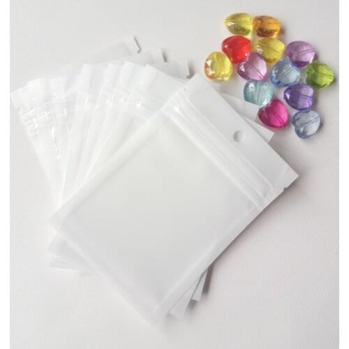500pcs 6x10cm Translucent Gift Jewelry Pouches Bags Zip Lock Plastic Bags With Zipper Jewelry Bag Packaging Display Storage Bag