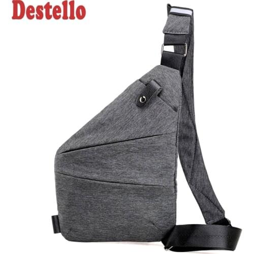 Fashion Chest Bags grey Men single shoulder Bag polyester chest packs Crossbody Bag High Quality Shoulder Bags Casual Chest Pack