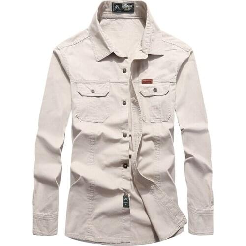 Mens Combat Shirt U.S Military Shirt Breathable Brand Long Sleeve Shirt Autumn Casual Army Dress Shirt Camisas M-6XL