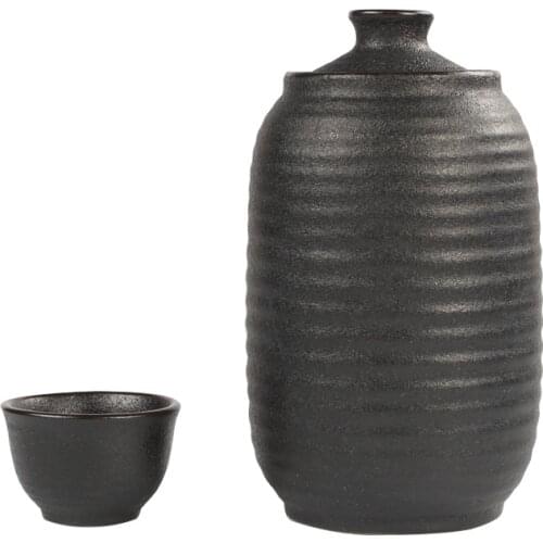 Warm wine bottle warm wine pot hot wine stove Japanese sake wine set ceramic bottle A bottlefour cups