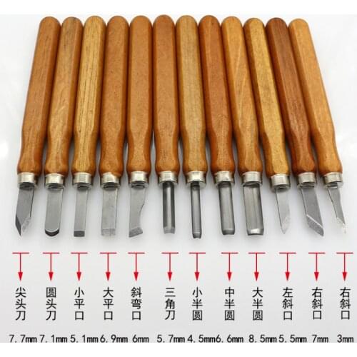 12pcs Wood Carving Tools Set Chisel Gouges Wood carve Knife Scorper Hand Cutter for Arts Crafts DIY Tools Woodworking Tool