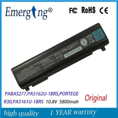 10.8V 66Wh New Original Laptop Battery for Toshiba PABAS277 PA5162U-1BRS PORTEGE R30 R30-AK03B R30-A-137 R30-A-19Q PA5161U-1BR