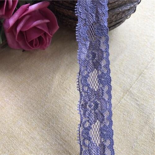 Wholesale high 2.5cm S1127quality elastic lace stretch lace trim black white lace ribbon sewing craft diy garment home decoratio