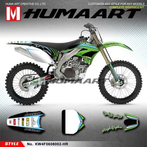 HUMAART Custom Stickers Self Adhesives Motocross Decals for KX250F KX450F KXF 250 450 2006 2007 2008