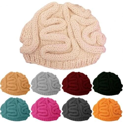 Beanies Hats Spoof Horror Brain Knitted Hat Funny Warm Cap Party Headwear Photography Props Caps Headwear For Party 14 Colors