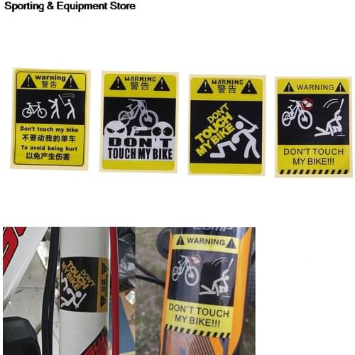 DONT TOUCH MY BIKE Bicycle Waterproof Decorative Warning Sticker Waterproof Decal Cycling Accessories