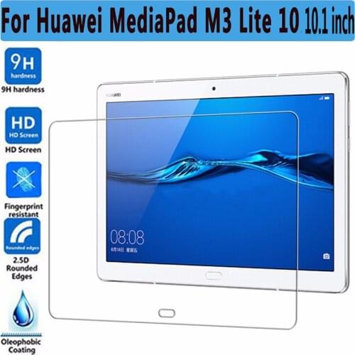 9H Tempered Glass for Huawei Mediapad M3 Lite 10 10.1 inch BAH-W09 BAH-AL00 Screen Protector for Huawei M3 Lite 10 Glass Film