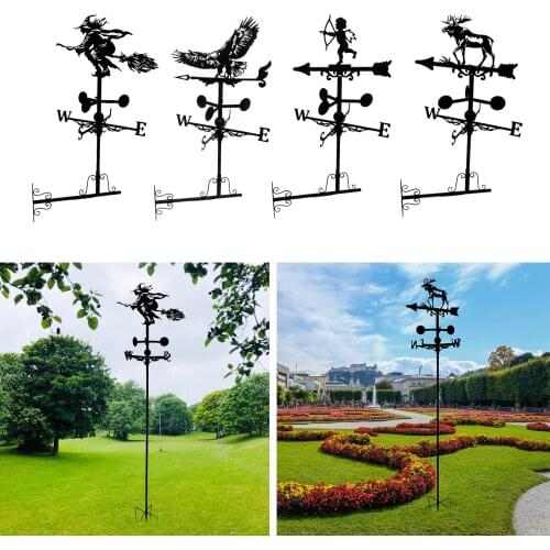 Retro Iron Weather Vane Practical Home Outdoor Roof Decor Crafts Outdoor Garden Animal Bracket Decor Craft Suit