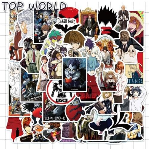 10/50Pcs/set Cartoon Anime Death Note Pvc Graffiti Sticker For Kids Phone Case Suitcase Luggage Helmet Decals Laptop Fashion