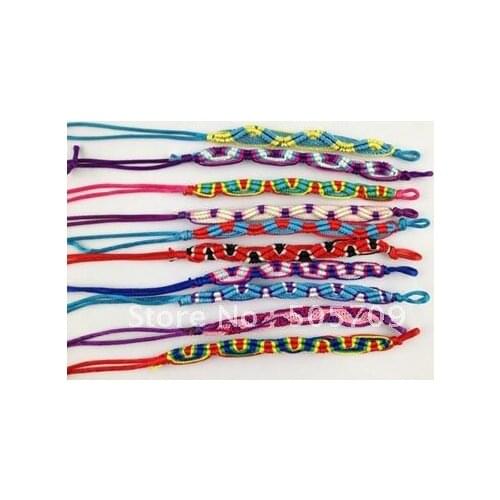 10PCS Mixed Colours Woven Friendship bracelets #20939