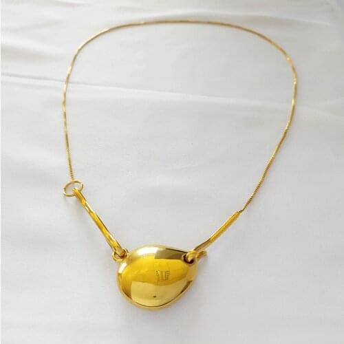 2020 big drop necklace small designer simple wind irregular personality brass necklace clavicle chain