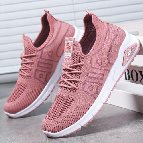 2021 New Women Casual Flat Running Shoes Lace-up Ladies Tennis Shoes Female Sneakers Rubber Sole Luxury Sports Shoes For Woman