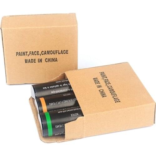 3pcs/Set Military Woodland Camouflage Oil Suit Cream Body Face Paint Mark Tube Stick Outdoor Field Hunting Game Accessories