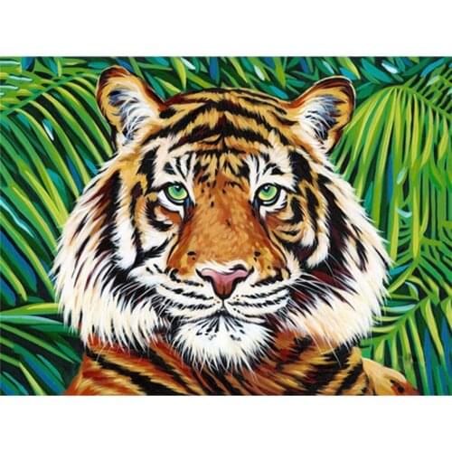 5D DIY Diamond Painting Tiger Full Square Drill Needlework Diamond Embroidery Animal Cross Stitch Gift Home Decor Gift XN1412