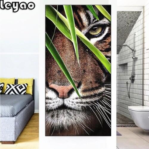 5d Diamond Painting Tiger & Peacock Full Drill Square Round Diamond Embroidery Sale Animal Picture Rhinestone Mosaic Decor Home
