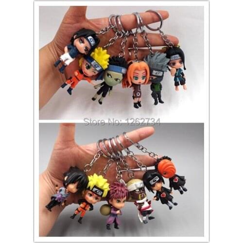 60PCS 7CM Keychain Keyrings Pendant VCAction Figures PVC Toy