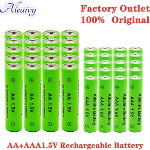 AA + AAA Rechargeable AA 1.5V 3800mAh/1.5V AAA 3000mah Alkaline Battery Flashlight Toys Watch MP3 Player Replace Ni-Mh Battery
