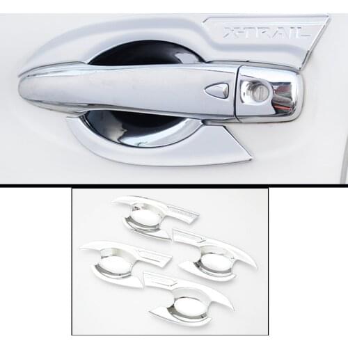 Car ABS Chrome Trim Car Door Handle Protection Cover For Nissan X-Trail X Trail Xtrail T32 2014-2019 Auto Sticker Accessories