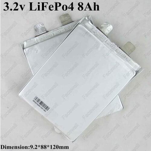 8pcs 3.2v lifepo4 8ah battery 3.2v bateria cells 3.2v 8000mah High 30A discharge for diy lifepo4 bike 8ah 24v battery 8ah 9ah