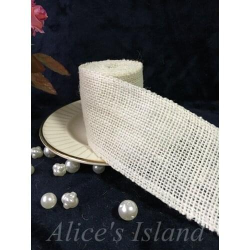 White Natural Jute Roll Burlap Fabric For Burlap Candle decoration Wedding Party Decoration Home Party DIY