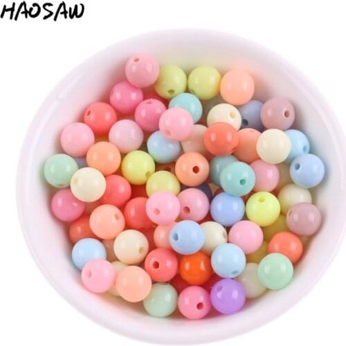 New Color Mix Lot 6MM 3600Pcs Normal Solid Beads Pastel Color For Jewelry Making Children DIY Material For KQWB-517671