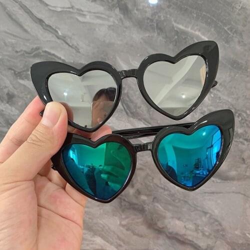 DYTYMJ Heart Sunglasses Children 2021 New Kids Fashion Peach Heart Comfortable Sunglasses Trendy Wild Baby Sunglasses Girls Boys