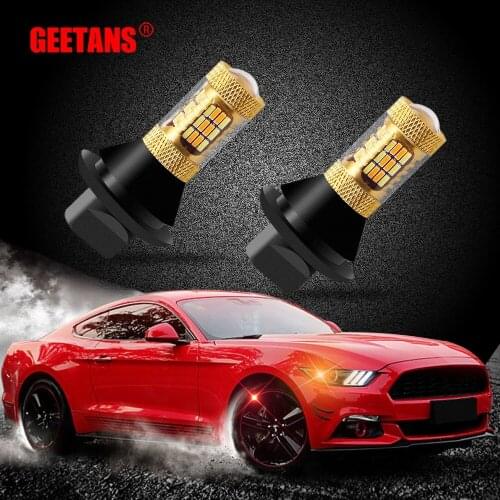 GEETANS 1156 BAU15S 7440 7443 2835 20W Canbus Error Free Car Auto Front Side Turn Signal DRL Daytime Running Lights Lamps Bulbs