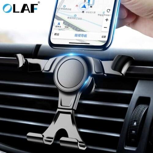 Olaf Gravity Car Phone Holder For Phone in Car Air Vent Clip Mount No Magnetic Mobile Phone Holder Cell Stand Support For iPhone