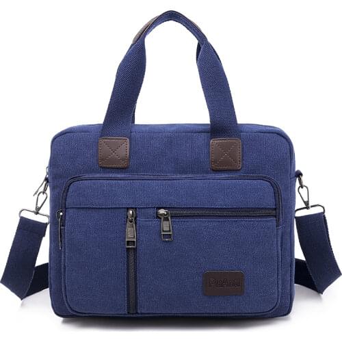Canvas mens Handbag shoulder bag Travel large capacity multi-layer crossbody bag student travel Top-handle bag leisure Tote
