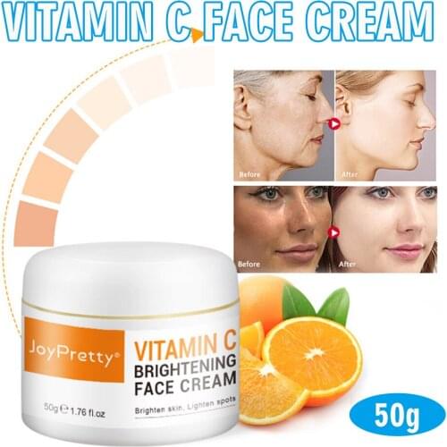 50g Vitamin C Face Cream Remove Dark Spots Brightening Moisturizing Dark Spots Whitening Cream Anti-Aging Firming Skin Care