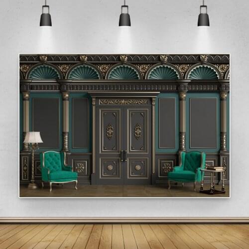 Laeacco Vintage Photography Backdrops For Portrait Door Chair Lattern Baby Shower Birthday Photography Backgrounds For Photozone