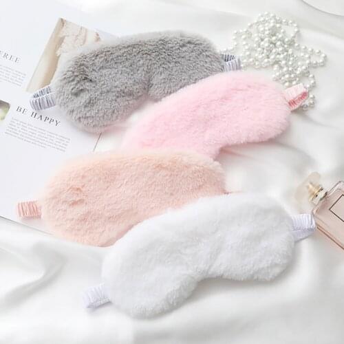Sleeping Mask Eye Mask Rabbit Plush Sleeping Mask Eyeshade Relax Mask Plush Eye Shade Cover Suitable For Travel Home Party Gifts