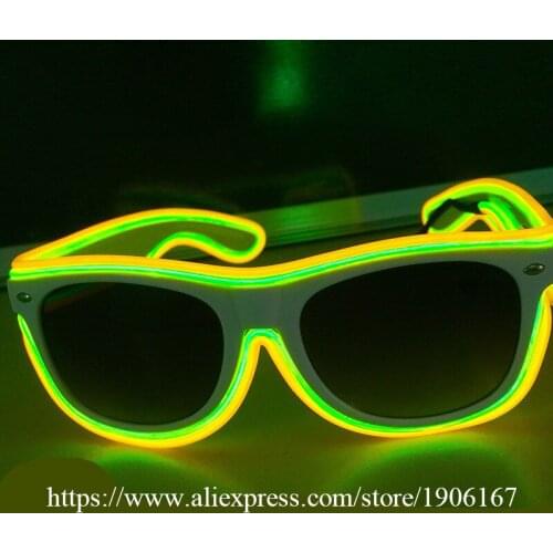 Fashion Flashing EL LED Glasses Luminous Party Lighting Colorful Sunglasses Glowing Light Up Stage Performance Dance Wear