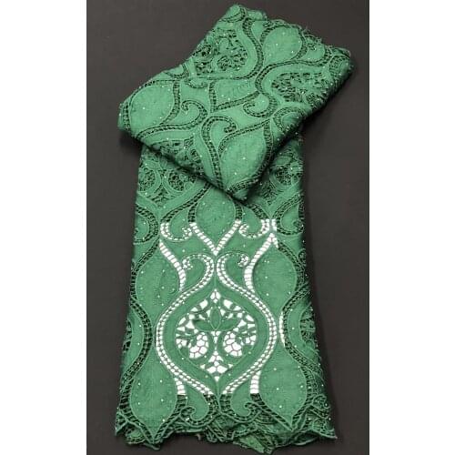 Latest Design African Cord Guipure Lace Fabric 2020 High Quality Water Soluble Milk Silk Lace With Stone Cord For Wedding Dress