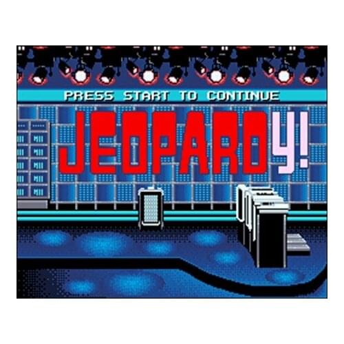 Jeopardy! Sports Edition NTSC Version 16 Bit 46 Pin Big Gray Game Card For USA Game Players