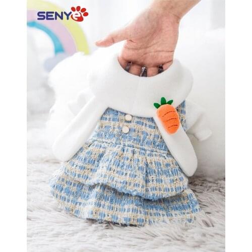Autumn And Winter High Quality Woolen Skirt Princess Dress Small Dog Dress Cat Pet Clothes Available For Dog