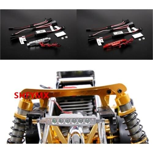 Rc Buggy Nitro Car Frame CNC Metal Real Taillights W/ Controller Set For 1/5 Scale Remote Control Car Hpi Racing Bajas 5B 5T SC