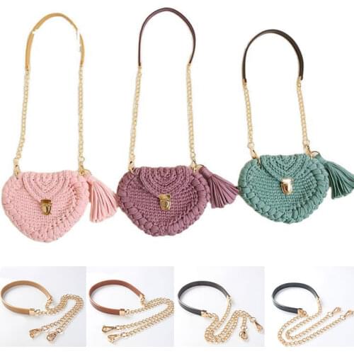 120/58cm Handbag Metal Chain PU Leather Bag Strap DIY Replacement Bag Chain for Purse Shoulder Bag Handles Handbag Accessories