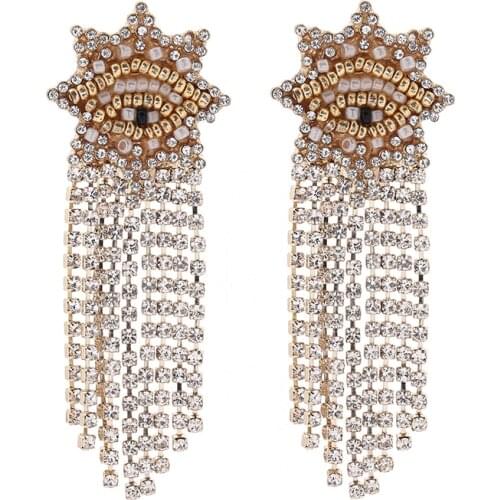 Luxury Colorful Evil Eye Drop Dangle Earrings for Women Crystal CZ Long Tassel Big Eye Statement Earrings Bohemian Bijoux