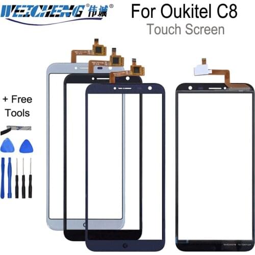 WEICHENG Touchscreen Touch Screen For Oukitel C8 C 8 Touch Screen Digitizer Panel Front Glass Sensor