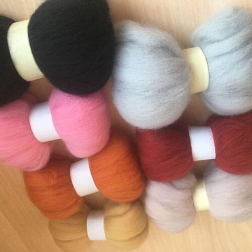 Wool felt poke fun seven colour 10g/7pcs/lot free shipping