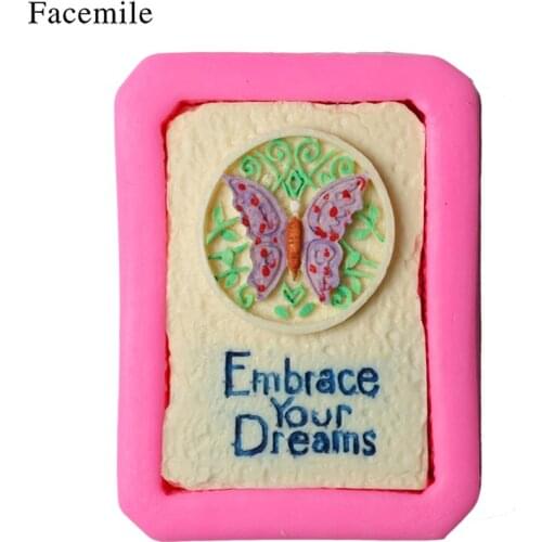 3D Embrace Your Dreams Butterfly Shaped Soap Silicone Mold Lace Cake Mold Cake Decorating Tools Fondant Pudding Chocolate Mold