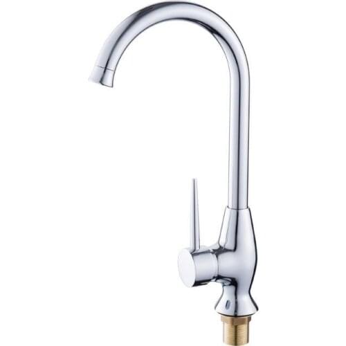 Kitchen Faucets Silver Single Handle Pull Out Kitchen Tap Single Hole Handle Swivel 360 Degree Water Mixer Tap Mixer Tap