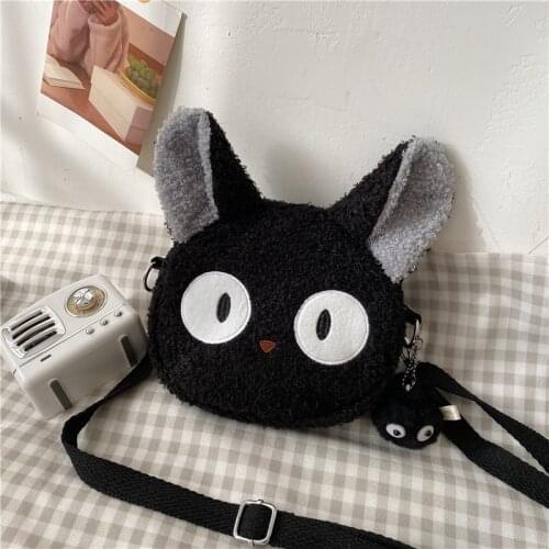 Harajuku Japanese Style Kawaii Bag Women Crossbody Bags Girls Small Flap Shoulder Bag Women Plush Bag Mobile Phone&Purses Bags