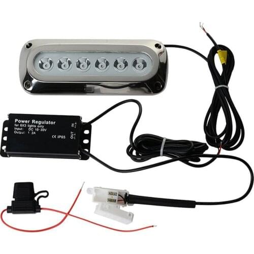 18W Stainless Steel LED Marine Light P68 Waterproof Underwater Light Boat Yacht Light DC 8-28V