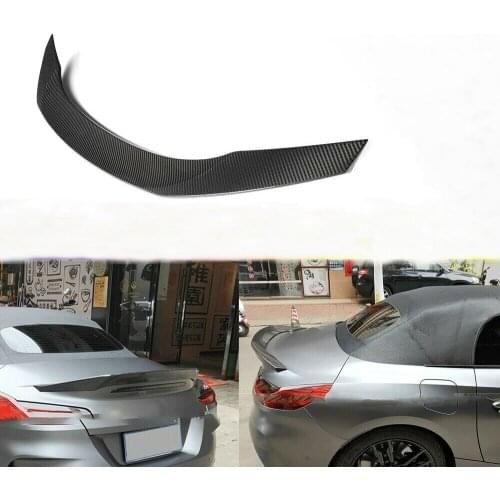 TRD Real Carbon Fiber Rear Trunk Wing Spoiler Boot Top Lip Cover HighKick For BMW Z Series Convertible Z4 G29 2DR 2019-2021 2020