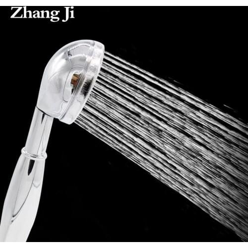ZhangJi High Pressure Showerhead Bathroom Water Saving Chrome Shower Spray Bathroom Handheld Sprinkler Shower Heads