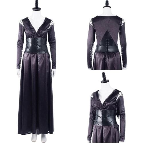 Bellatrix Lestrange Cosplay Costume Halloween Carnival Dress Suit