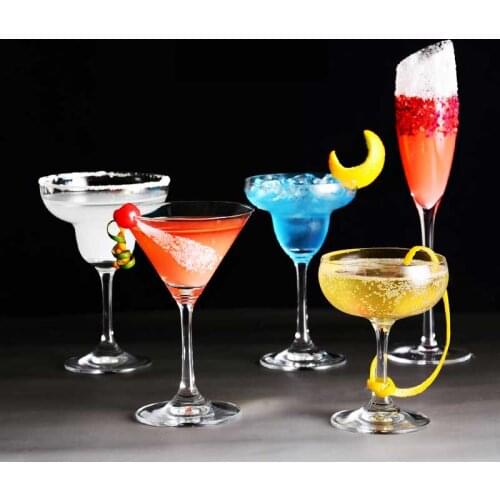 1Pcs Creative Cocktail Glass Kitchen Bar Wine Glass Martini Cup Champagne Flutes Goblet Cup Wedding Party Drinking Glasses
